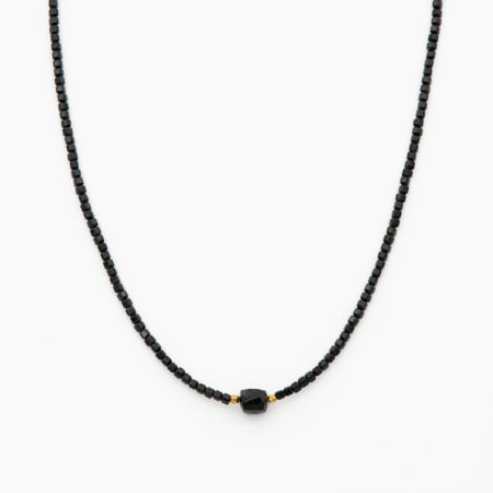 Coliere dama - Colier argint pietre semipretioase spinel cubulete 2.5 mm cub central spinel de 7 mm lungime 42 cm