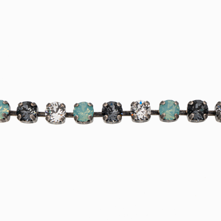 Austrian crystal bracelet - mixed colors: air blue opal, crystal, bermuda blue crystal [1]