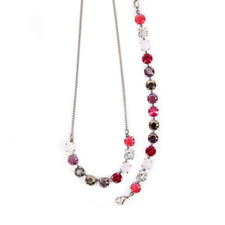 Set colier si bratara cristale Royal Red Antique Silver Plated [1]