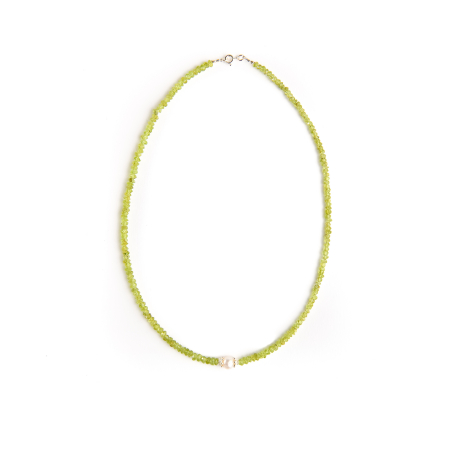Set peridot margele microfatetate si perla de cultura [3]
