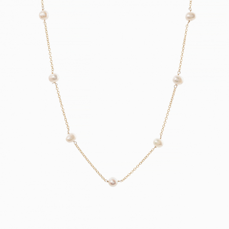 Coliere dama - Colier Gold filed 1/20 2 perle de cultura de cultura 6 mm  lungime reglabila maxim 66 cm