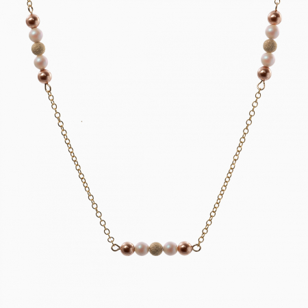 Colier Gold filed 1/20 cristale tip perla Austria pearlescent white 4 mm [1]