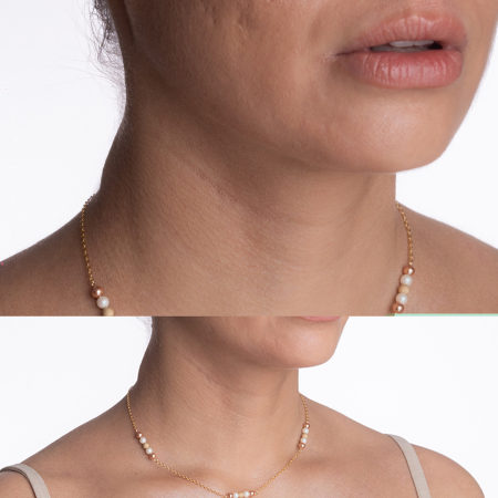 Colier Gold filed 1/20 cristale tip perla Austria pearlescent white 4 mm [3]