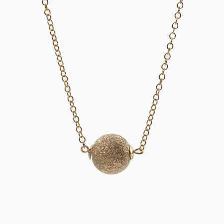 Colier/lant Gold Filed 1/20 cu bila de 10 mm lungime 42 cm [1]