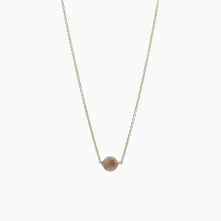 Coliere dama - Colier/lant Gold Filed 1/20 cu bila de 10 mm lungime 42 cm