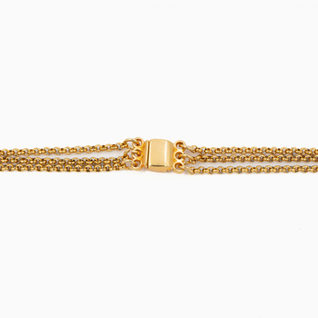 Colier perle Austria si elemente metalice placate cu aur lungime 44 cm [1]