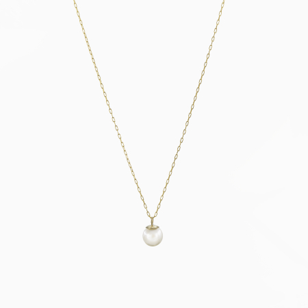 Coliere dama - Colier perle cultura 7 mm jad 4 mm lant Gold filled 1/20 14K