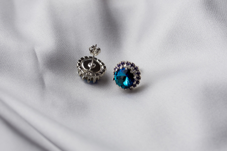 Blue Ciel crystal earrings [1]