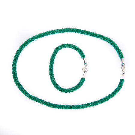 Set colier si bratara pietre semipretioase onix verde [1]