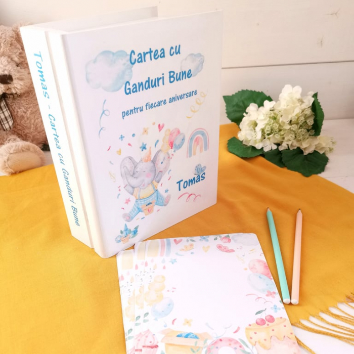 Carte cu ganduri bune Elefantul Jucaus - Guestbook [2]