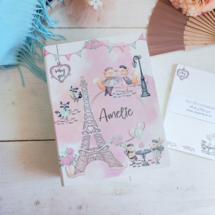 Amelie in Paris - Guestbook personalizat | Cartea cu ganduri bune [4]