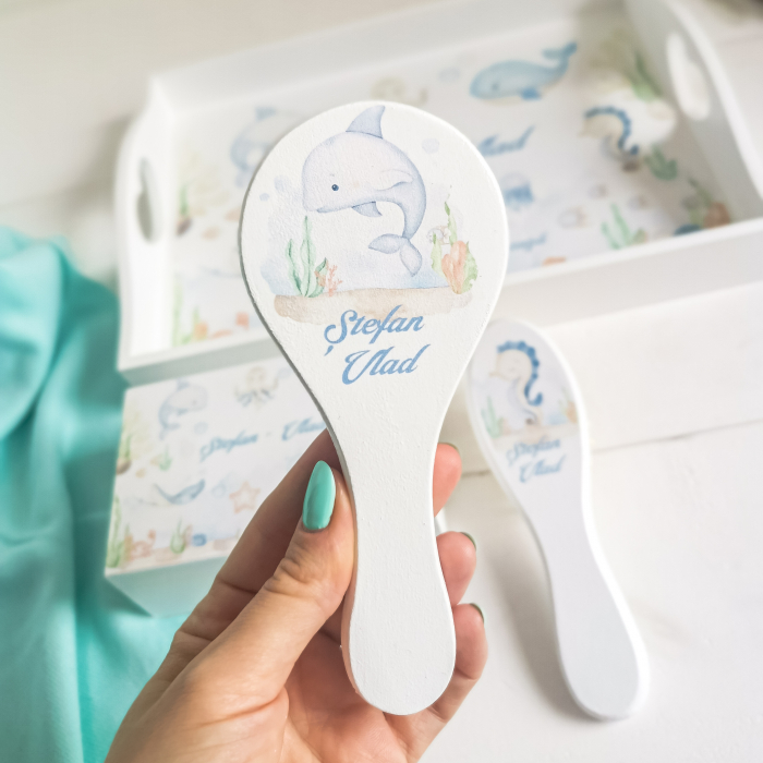 Animale Marine - Tava Mot Personalizata | Set prima aniversare [5]