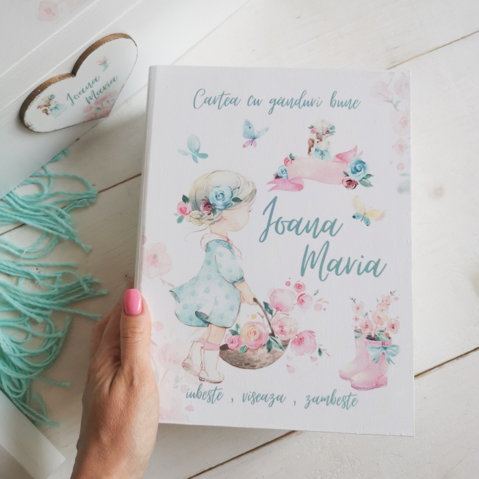 Carte cu ganduri bune Little Girl - Guestbook [8]