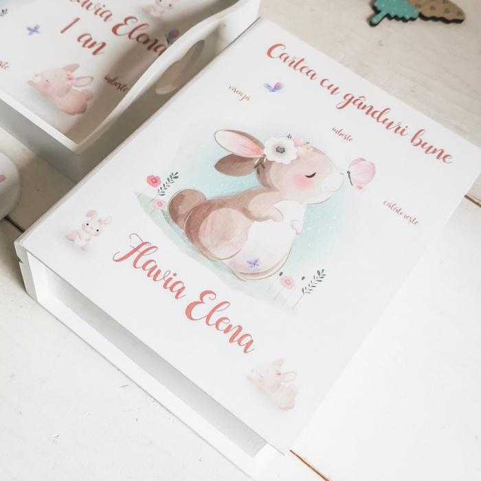 Cute Bunny - Guestbook personalizat | Cartea cu ganduri bune [3]