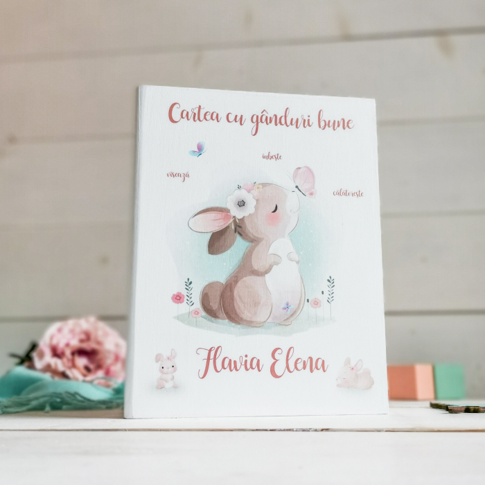 Cute Bunny - Guestbook personalizat | Cartea cu ganduri bune [6]