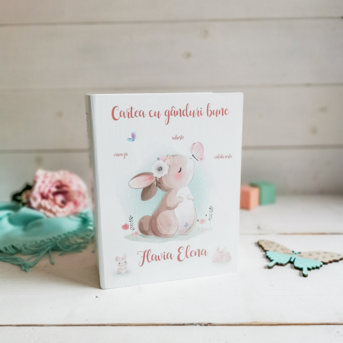 Cute Bunny - Guestbook personalizat | Cartea cu ganduri bune [2]
