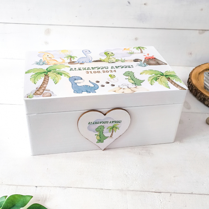 Cutie lemn Dinozauri | Cutie lemn personalizata | Cutie trusou personalizata [4]