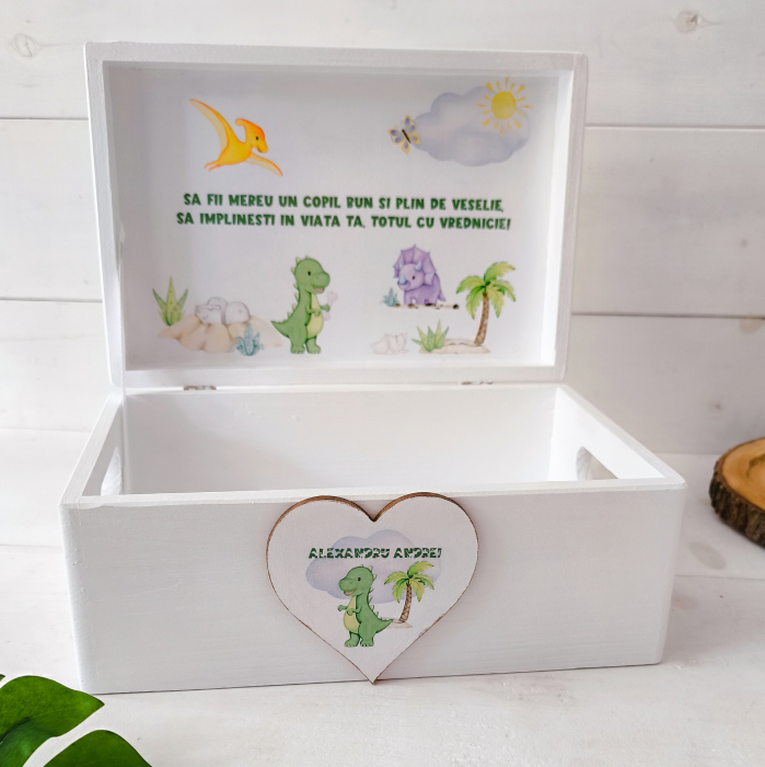 Cutie lemn Dinozauri | Cutie lemn personalizata | Cutie trusou personalizata [5]