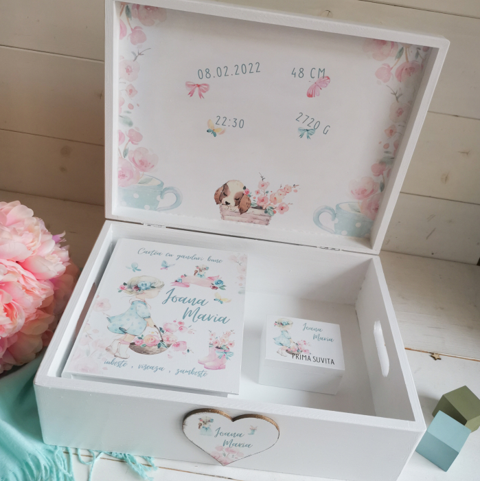 Little Girl - Cutie personalizata pentru amintiri sau trusoul de botez [6]