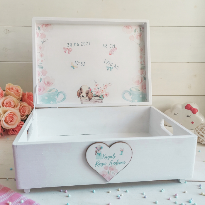 Little Girl - Cutie personalizata pentru amintiri sau trusoul de botez [3]