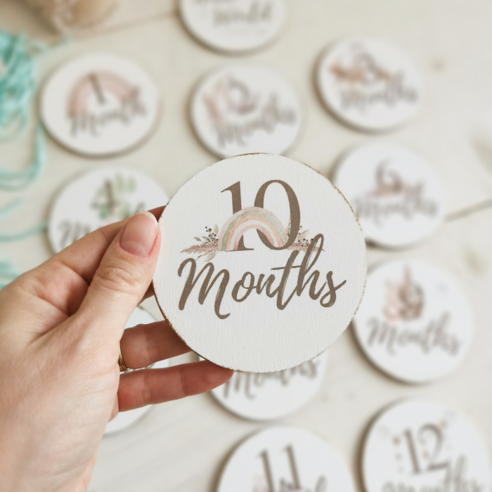 Milestone Cards Boho Nursery Girl | Set carduri poze bebelusi [7]