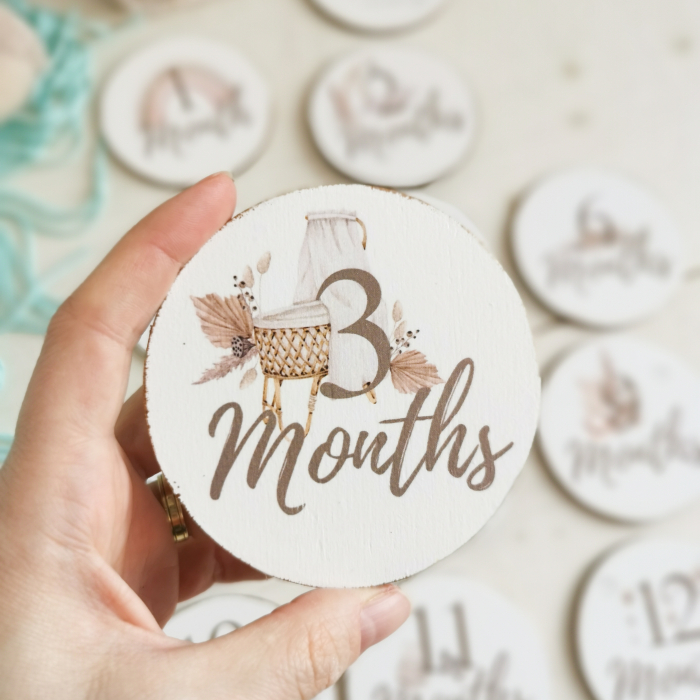 Milestone Cards Boho Nursery Girl | Set carduri poze bebelusi [6]