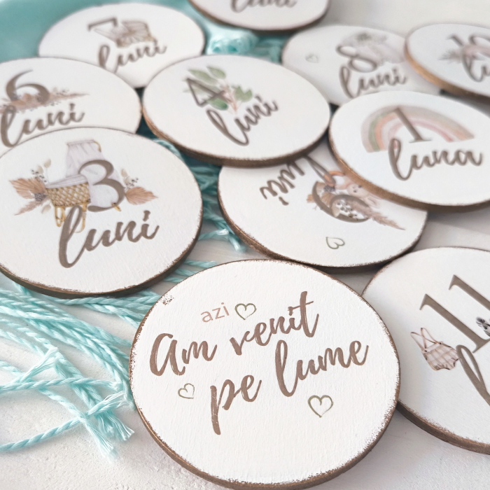 Milestone Cards Boho Nursery Girl | Set carduri poze bebelusi [2]