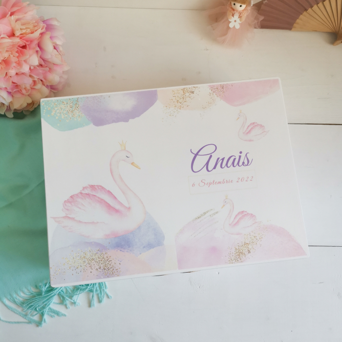 My Swan - Cutie personalizata amintiri sau trusou botez [4]