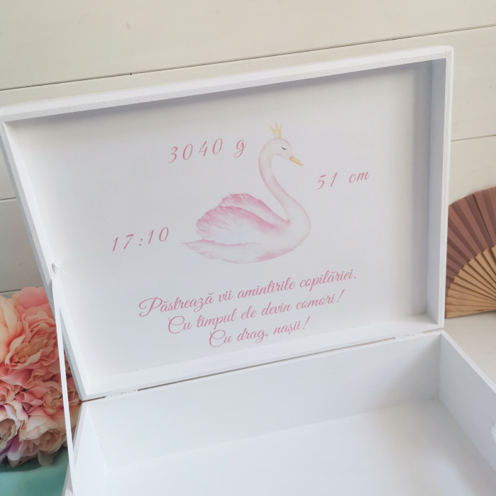 My Swan - Cutie personalizata amintiri sau trusou botez [3]