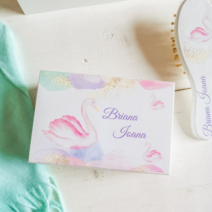 My swan - Set 1 an | tava mot, cutiuta mot, perie si oglinda [3]
