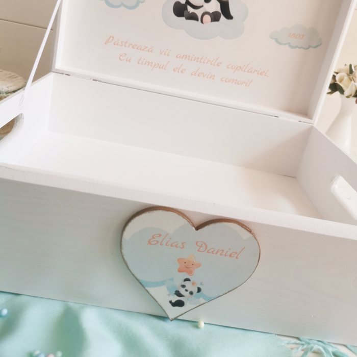 Panda - Cutie personalizata trusou botez | Cutie de pastrat amintiri [3]