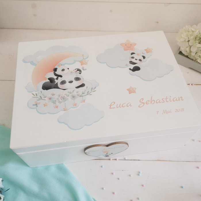 Panda - Cutie personalizata trusou botez | Cutie de pastrat amintiri [7]