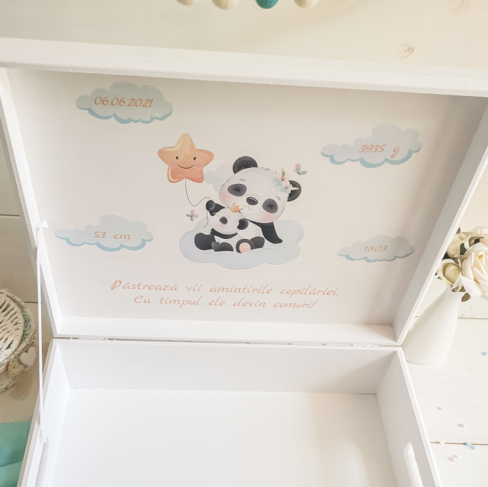 Panda - Cutie personalizata trusou botez | Cutie de pastrat amintiri [2]