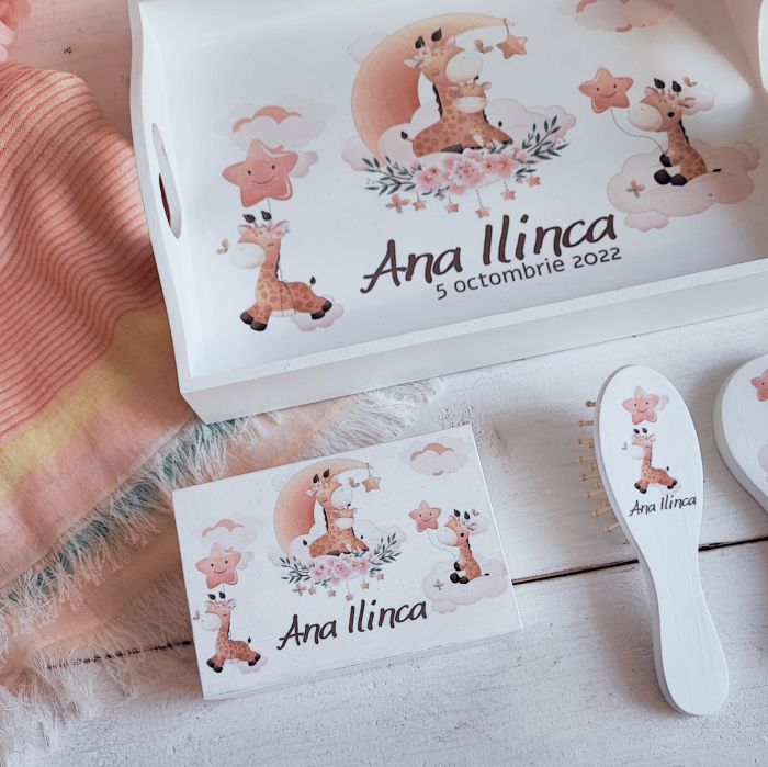 Girafa Set 1 an - tava, cutie mot, perie si oglinda [5]