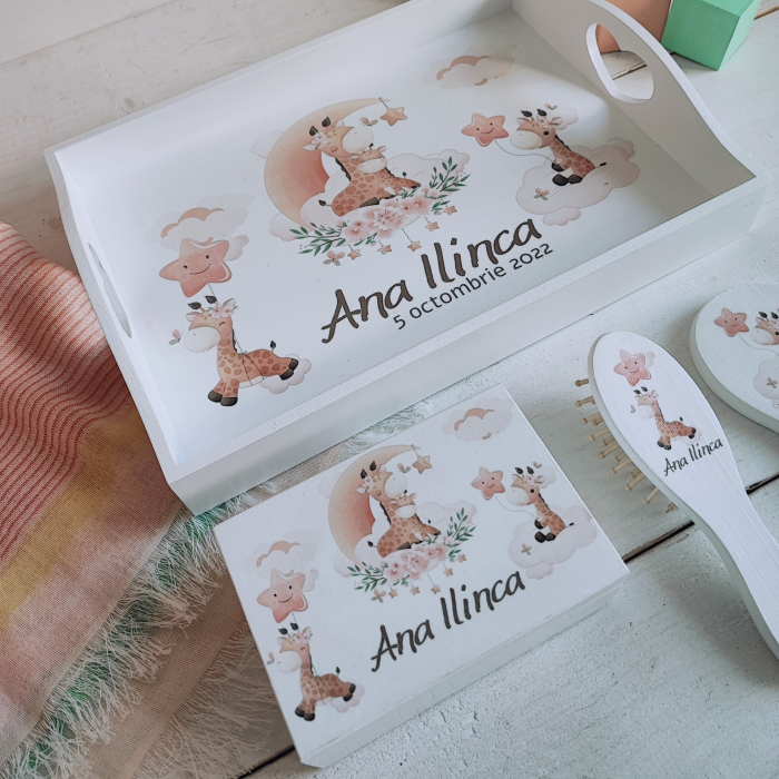 Girafa Set 1 an - tava, cutie mot, perie si oglinda [3]