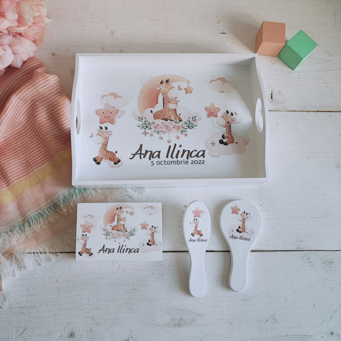Girafa Set 1 an - tava, cutie mot, perie si oglinda [4]