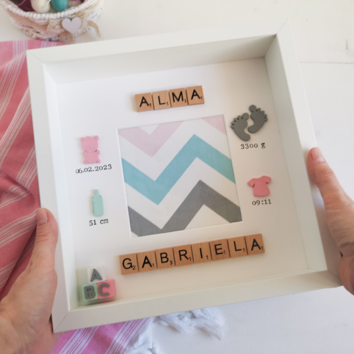 Rama foto personalizata bebelusi - ABC Fata [4]