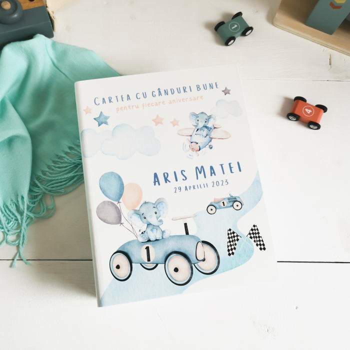 Retro Cars - Guestbook personalizat | Cartea cu ganduri bune [2]