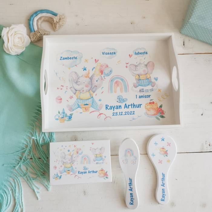 Set 1 an Elefant Jucaus - tava mot, cutie mot, perie si oglinda [2]