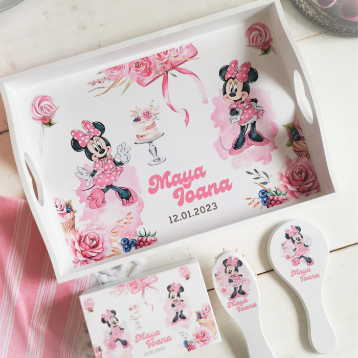 Soricica Celebra - Set prima aniversare | tava mot, cutie mot, perie si oglinda [8]