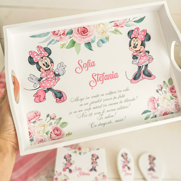 Soricica Celebra - Set prima aniversare | tava mot, cutie mot, perie si oglinda [5]