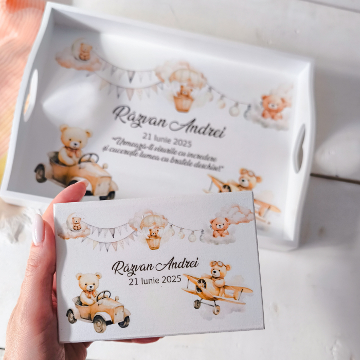 Tava mot personalizata | Tava mot baiat | Set prima aniversare | Teddy Bear Calator [3]
