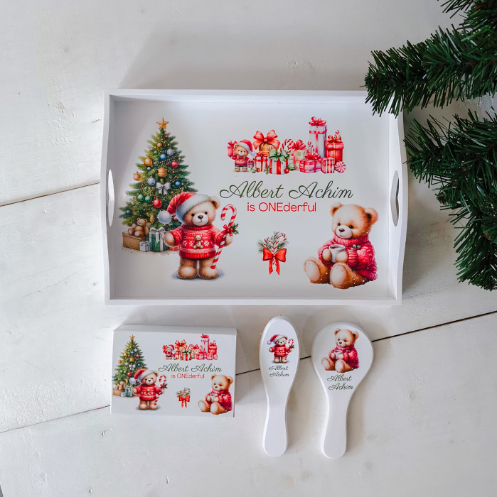 Tava mot personalizata | Tava mot baiat | Set prima aniversare | Teddy Bear de Craciun [2]