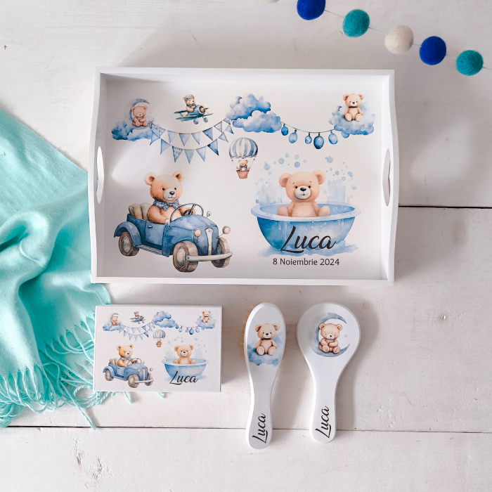 Tavita personalizata mot - Set 1 an personalizat | Teddy Bear Calator [4]