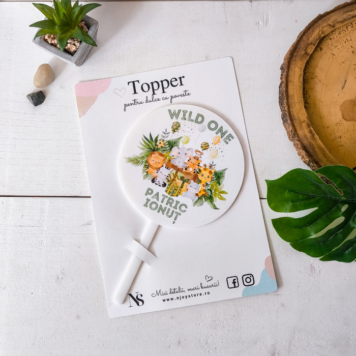 Topper tort nume personalizat - Safari Party [4]
