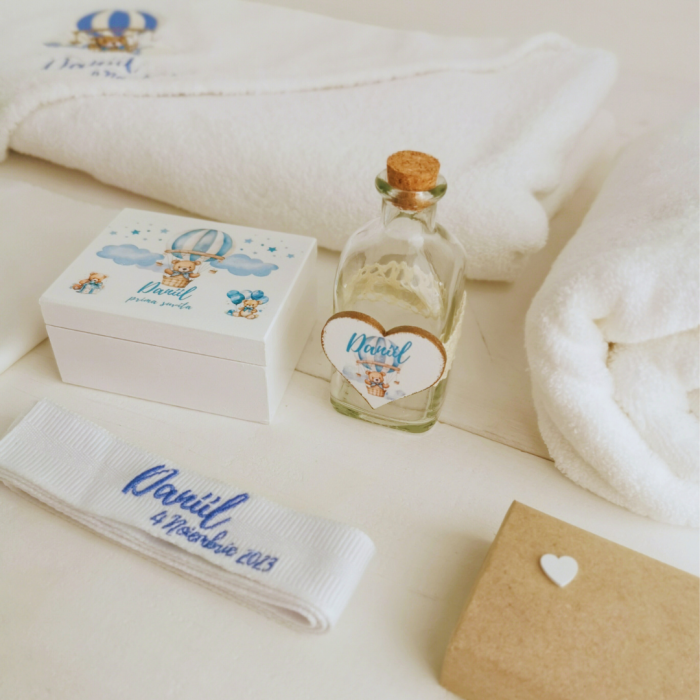 Trusou botez personalizat Cloudy Bear [4]