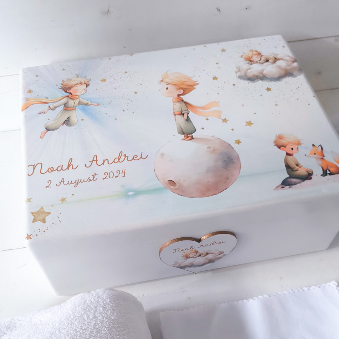 Trusou botez Micul Print | Personalizat in cutie lemn [5]