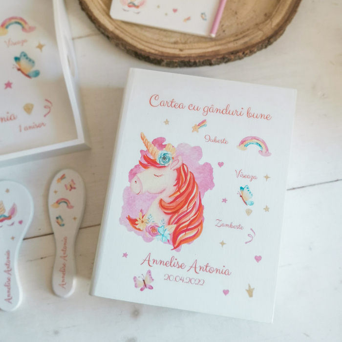 Unicorn Guestbook personalizat - Carte cu ganduri bune [5]