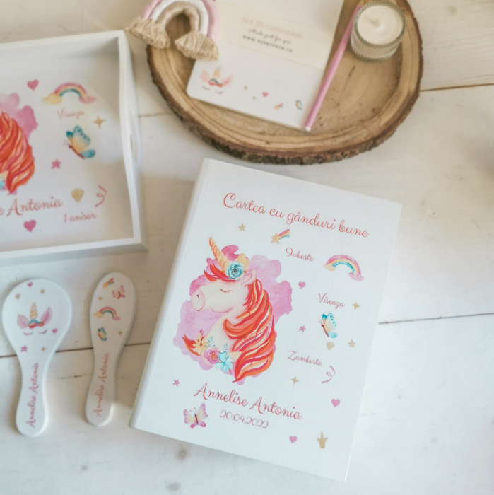 Unicorn Guestbook personalizat - Carte cu ganduri bune [4]