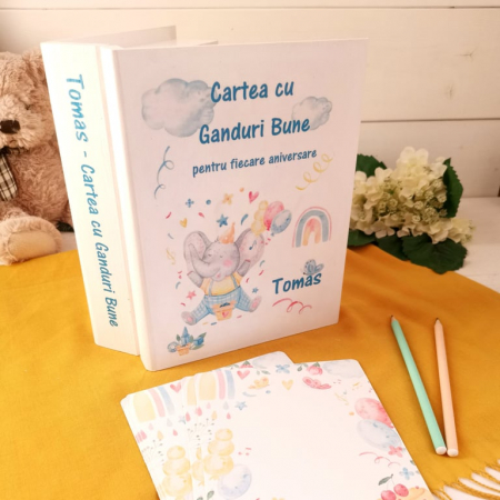 Botez - Carte cu ganduri bune Elefantul Jucaus - Guestbook